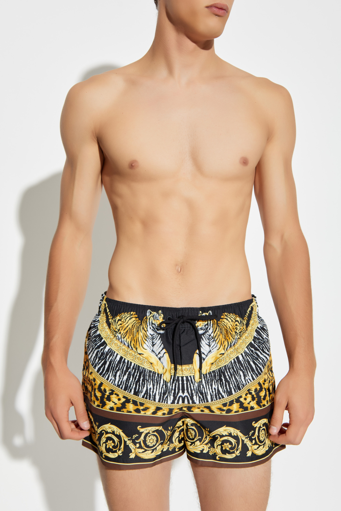 【ヴェルサーチェ・VERSACE】SHORTS Versace Versace Allover silk shorts Versace